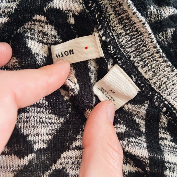 Anthropologie MOTH grey knit pullover sweater mini dress, sm/xs - Picture 9 of 9